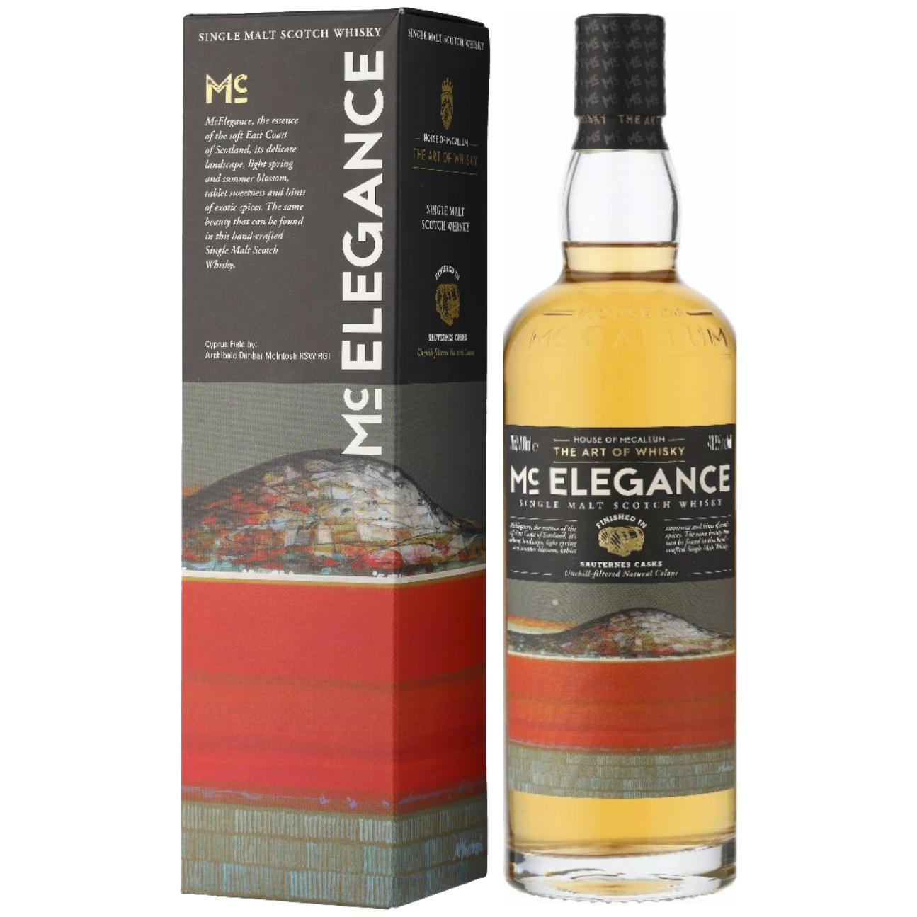 McElegance Single Malt Scotch Whisky Sauternes Cask 43,5% vol. 0,7l in Geschenkverpackung